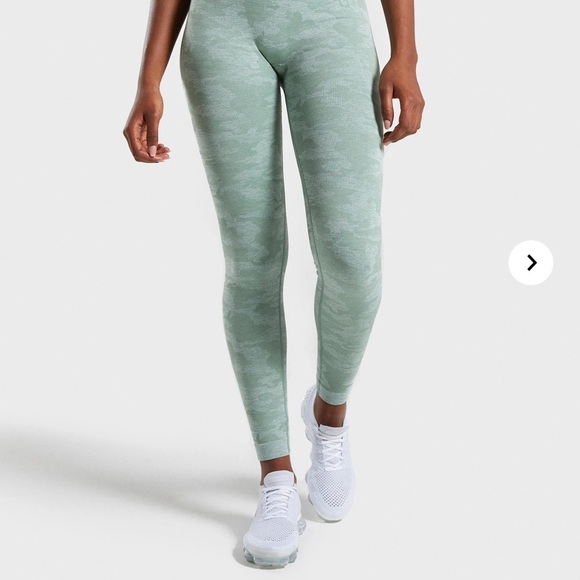 Gymshark Pants - Gymshark green camo seamless leggings